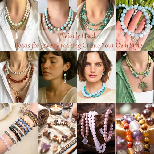 6mm Natural Stone Beads 65pcs Green Burmese Jade Polished Round Smooth Crystal Loose Gemstone Beads for Jewelry Making DIY Bracelet Necklace Earring Crafts Supplies - color: Green Burmese Jade 1 strand-65pcs