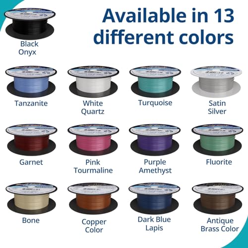 Soft Flex 49 Strand Beading Wire - Medium 0.19 Diameter - 100 Feet Nylon Design Wire - style: Copper