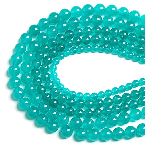 6MM 60PCS Natural Blue Amazonite Chalcedony Stone Crystal Loose Beads for Jewelry Making DIY Bracelet Necklace - color: Amazonite Chalcedony, size: 6mm