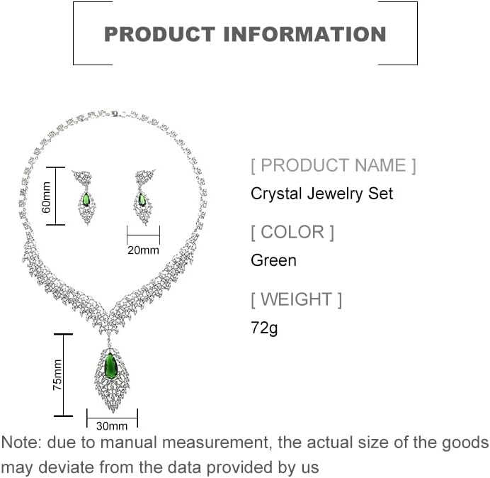 14K Gold Natural Crystal Jewelry Set for Women,Sparkling Wings Shape Crystal Pendant Necklace and Drop Earrings Set,Fashion Wedding Bridal Jewelry Set