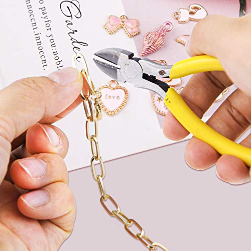 tiggell 20pcs Chain Bracelets Kit Alloy Link with Lobster Clasps for Christmas DIY Women Jewelry Findings Bracelet Making (Gold & Silver) - color: Gold & Silver