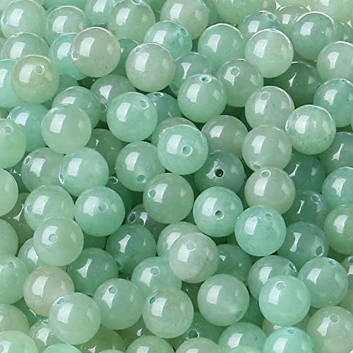 LAIDANLA Green Aventurine 6mm Natural Stone Beads Round Loose Gemstone for DIY Bracelet Necklace Earrings Jewelry Making Polishing Genuine Real Beading 96PCS 2 Strand 32" - color: H-Green Aventurine, size: 6mm