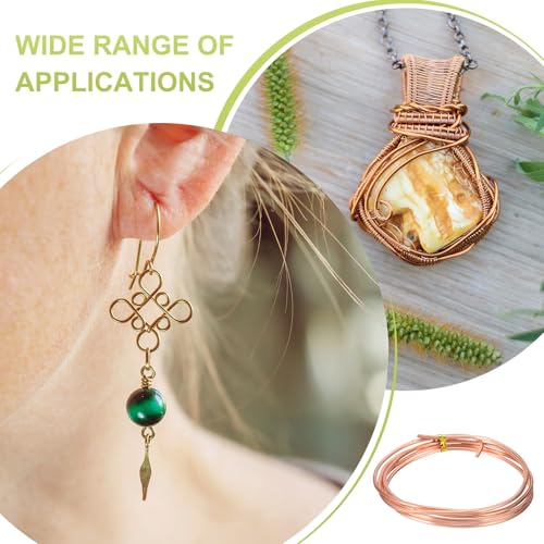 PATIKIL 99.9% Pure Copper Wire for Jewelry Making, 10 Gauge (2.6mm) Copper Craft Wire 4.9 Feet Beading Jewelry Making Supplies for Crafting Wreath Electroculture Gardening - size: 10 Gauge x 4.9 Feet