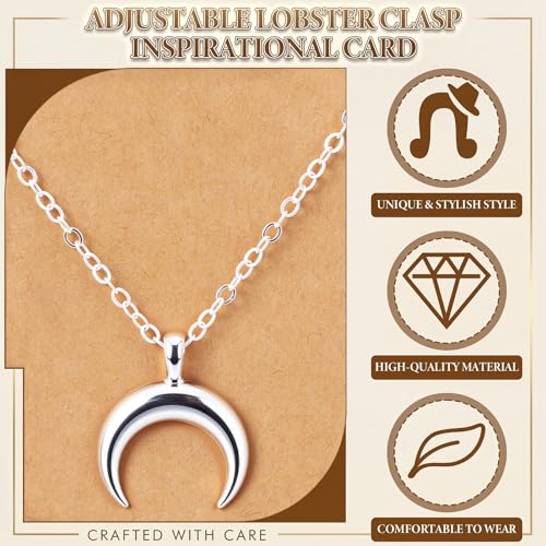 Kenning 30 Pcs Mother's Day Necklace Gifts Bulk Pendant Necklace Set for Women Gold Plated Acrylic Adjustable Clavicle Chain with Card - color: Silver, style: Stylish Mixed Style