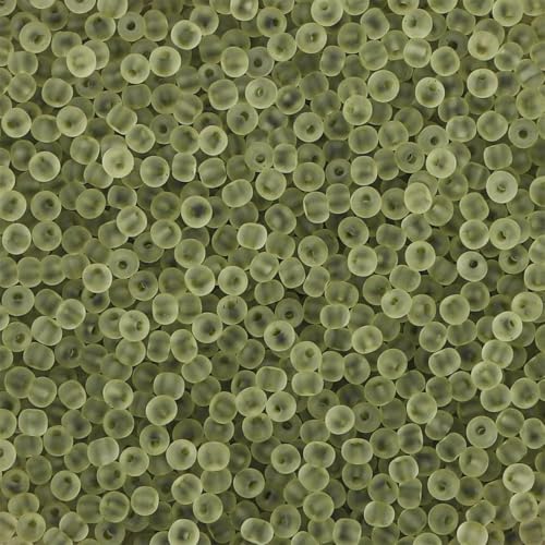 4mm Frosted Glass Seed Beads for Jewelry Making, 1000pcs Tiny Glass Bead Matte Pony Loose Spacer Beads for Beading, Friendship Bracelet, Pendants, Necklaces, DIY Crafting, Dusty Green - color: Dusty Green