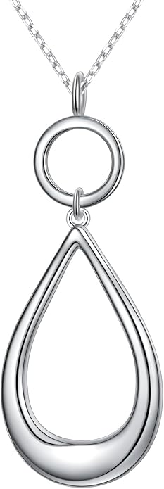 Long Necklace Sterling Silver Larait Bar Y Lariat Long Chain Drop Adjustable Necklace Gift for Her, 30"