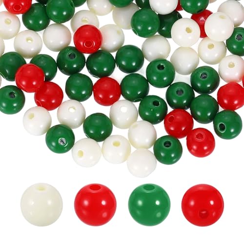 HARFINGTON 200pcs Mixing Colors Acrylic Round Beads 8mm Dia 1.9mm Hole Plastic Resin Smooth Balls Loose Bead for Jewelry Making Bracelets Necklace Earrings DIY - color: Mixing Colors, size: 8mm