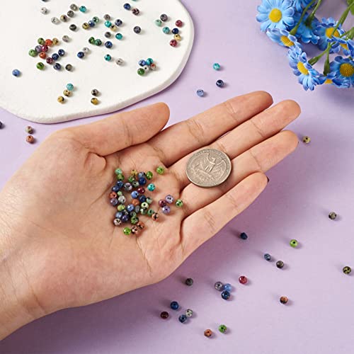 Craftdady 350Pcs Natural Faceted Gemstone Beads 14 Colors Rondelle Jasper Beads Dyed Round Loose Spacer Energy Healing Power Stone Beads for DIY Jewelry Crafts, 4x3mm - color: 14 Colors Sesame Jasper
