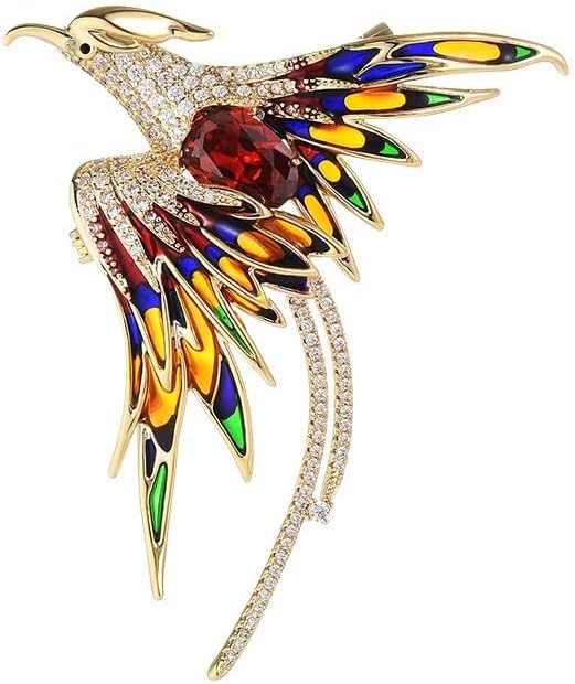Animal Brooch for Women Rhinestone Brooch Pin 18k Gold Plated Animal Lapel Pin Fashion Jewelry Gift for Mom Wife