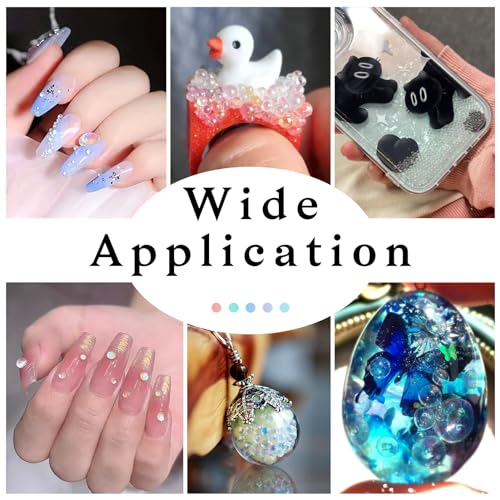 0.4lbs 1-3mm Tiny Glass Beads Iridescent No Hole Crystal Mini Nail Beads Water Droplet Small Glass Balls Bulk for Nail Art Crafts DIY Vases Resin Filler Jewelry Making Supplies - color: Clear AB