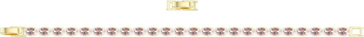 14K Gold Plated Tennis Bracelet for Women – Classic CZ Link Design, Fits 6.0"–7.2" Wrists – Stylish Sparkling Jewelry Gift, Timeless Tennis Bracelets for Women