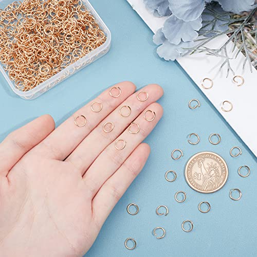 UNICRAFTALE About 500pcs Real 24K Gold Plated Open Jump Rings Stainless Steel O Shape Rings Jewelry Findings for DIY Bracelets Necklaces Jewelry Craft Making - color: Golden