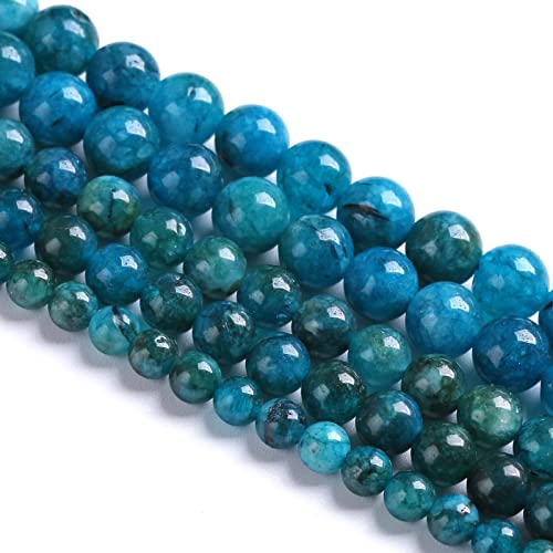 90PCS 8MM Blue Apatite Spacer Loose Beads for Jewelry Making DIY Bracelet Necklace 2 Strands - color: Apatite, size: 8mm (2 strands)