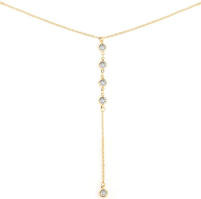Necklace for Women, Dainty Long 14K Gold Y-Shaped Necklace Jewelry Trendy Beaded Layered Chain Drop Necklaces Jewelry Women Gifts