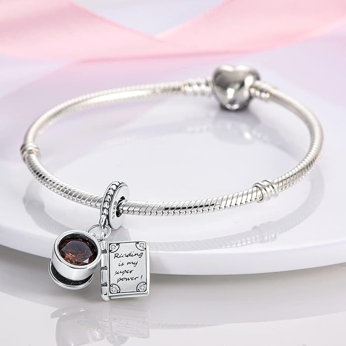 MULA 925 Sterling Silver Charms for Bracelets and Necklaces Family Letters Dangle Pendants Airplane Travel Beads Family Tree Jewelry Charms for Women