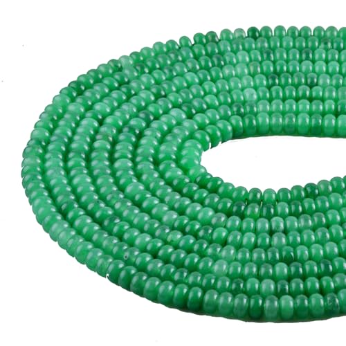 Rondelle Beads for Jewelry Making 5x8mm Natural Stone Beads 1 Strand 15.5inch Lentil Spacer Beads Rondelle Gemstone Bead Semi-Precious Stone Bead for Bracelet Necklace Crafts Green Aventurine - color: Green Aventurine Stone Beads