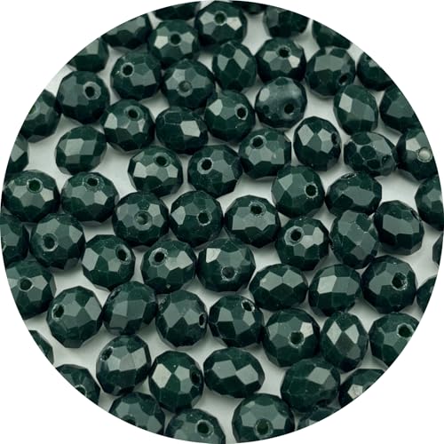 500pcs 3mm Crystal Glass Beads Faceted Rondelle Glass Spacer Beads for Bracelets Necklace Pendants Earrings Key Chains Jewelry Making(Dark Green Porcelain) - color: Dark Green Porcelain, size: 3mm