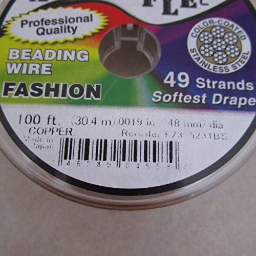 Accuflex Beading Wire Copper .019 Inch 49 Strand 100 Feet