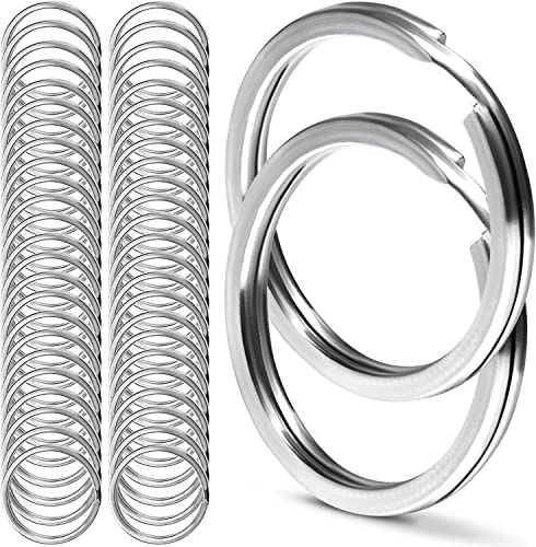 CREST Surgical and Marine Grade Stainless Steel Split Ring for Keychains SS316L Key Rings for Car Keys - color: 50-pack 316ss