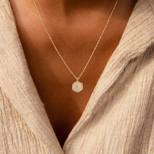 Mothers Day Gifts for Mom Cross Necklace for Women Dainty 14K Gold Plated Cross Coin Necklace Simple Round Disc Pendant Minimalist Cute Charm Everyday Religious Jewelry Gifts - style: dense bead chain