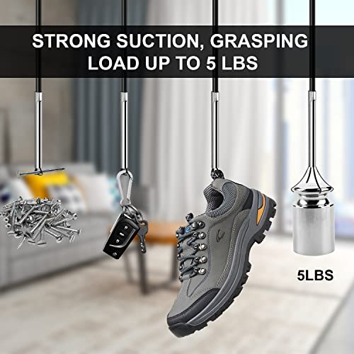 Small Caliber Flexible Grabber Tools 24'' Four-claw Pickup Tool Pick Up Items In Narrow Space Flexible Waste Picking Tool for Engine Bay/Home Sink/Earring (Not magnetic) - size: Flexible bend pick tool Non-magnetic