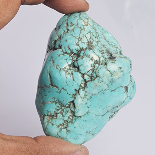 646.00 Ct Certified Rough Turquoise Healing Crystal Natural Blue Turquoise Gemstone BR-594