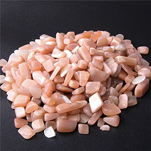 Natural 500pcs Sun Stone No Hole Undrilled Irregular Chip Gemstone Beads Rock Gravel Crystal Tumble Minerals Gravel Specimen Energy Decorative Stone Fish Tank - color: Sun Stone