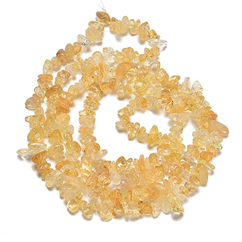 7-8mm Natural Citrine Gemstone Chips Loose Beads Semi Precious for Jewelry Making DIY Handmade Craft Supplies 1 Strand per Bag Approxi 34" - color: Citrine Chips