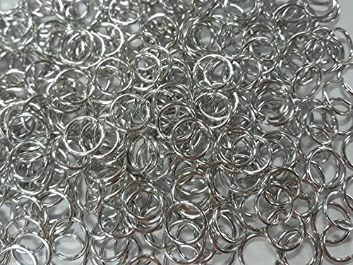 1 Pound Bright Aluminum Chainmail Jump Rings 14G 1/2" ID (1150+ Rings) - size: 14SWG 1/2" ID