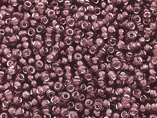 Large Czech Glass Seed Beads Size:6/0 40 gr / 1.4 oz… (Brown Silver Lined) - color: Brown Silver Lined
