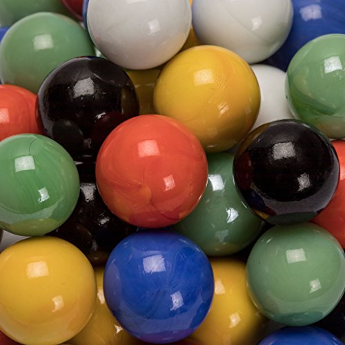 Yellow Mountain Imports 60 Pieces Chinese Checkers Marbles Set with Solid Colors - 16 Millimeters - size: 16mm(Matt)