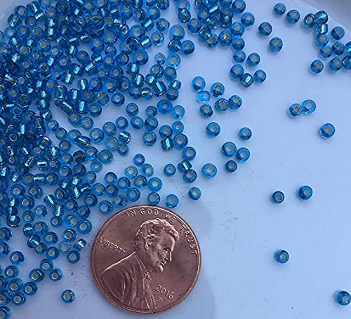 Seed Beads Size:11/0 50 gr / 1.76 oz (Light Blue Silver Lined) - color: Light Blue Silver Lined