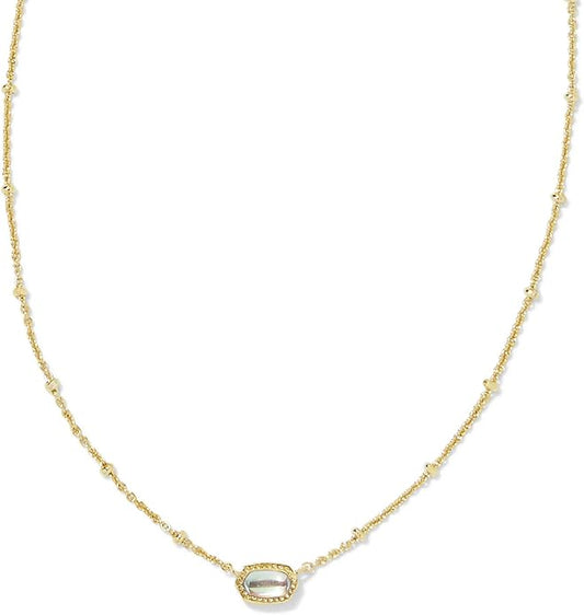 Kendra Scott Mini Elisa 14k Gold-Plated Satellite Short Pendant Necklace, Fashion Jewelry for Women