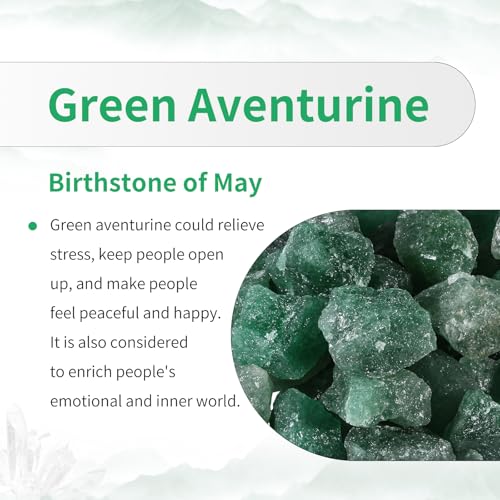 TUMBEELLUWA Natural Gemstone Beads for Jewelry Making, Rondelle Large Hole Loose Beads Pack of 15,Green Aventurine(8x14 mm) - color: #2-Green