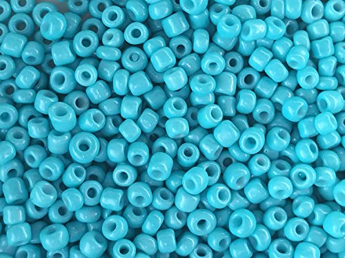 Seed Beads Size:11/0 50 gr / 1.76 oz (Aqua Blue/Turquoise Opaque) - color: Aqua Blue/ Turquoise Opaque