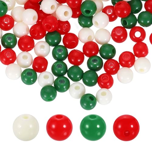 HARFINGTON 200pcs Mixing Colors Acrylic Round Beads 6mm Dia 1.9mm Hole Plastic Resin Smooth Balls Loose Bead for Jewelry Making Bracelets Necklace Earrings DIY - color: Mixing Colors, size: 6mm
