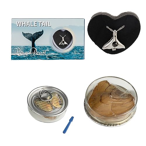 MilkyWay Wish Pearl Necklace Kit, DIY Necklace Making Kit, lotus Necklace Cage Locket Cultured Pearl in Oyster Set, 16.9", Surprise Gift For Wife, Girlfriend,Mother - color: C