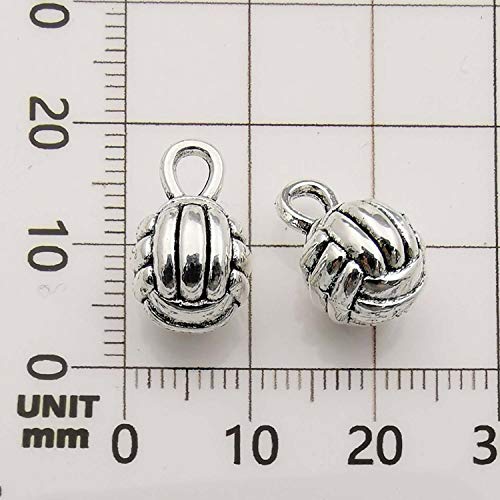 Youdiyla 45 Volleyball Charms Collection, Bulk I Love Sport Volleyball Girl Ball Fitness Charms Metal Pendant Craft Supplies Findings for Necklace and Bracelet Jewelry Making HM322 - color: Volleyball Charms-45pcs