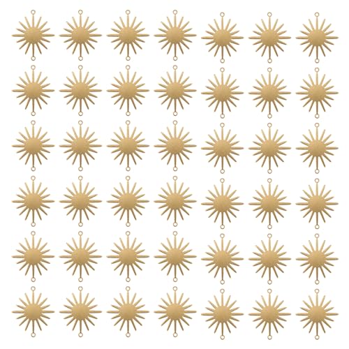EXCEART Sunflower Pendant Charm 20 Pcs 0.70X0.51 Inch Stainless Steel Diy Jewelry Making Accessories for Bracelets Earrings Craft Supplies