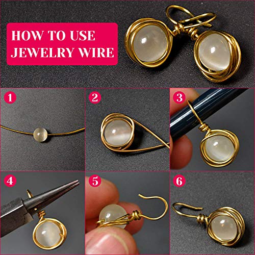 Anezus 18 Gauge Jewelry Wire for Jewelry Making, anezus Craft Wire Tarnish Resistant Copper Beading Wire for Jewelry Making Supplies and Crafting (18 Gauge, Antique Bronze) - color: Antique Bronze