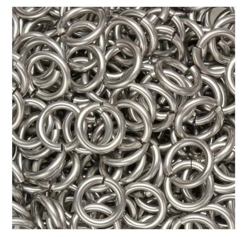 200pcs Adabele 304 Grade Surgical Stainless Steel 6mm (0.24 Inch) Small Open Jump Rings Strong O Ring Connector (0.9mm/19 Gauge) for Craft Jewelry Making SJF84-6 - size: 6mm Ring (0.9mm wire gauge)