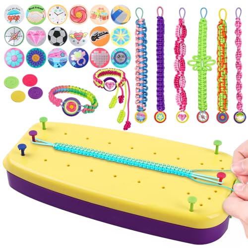 VIDIBESTY Stretchy Bracelet Making Kit for Girls 6-12, Elastic String DIY Arts & Crafts Bulk Toy Set, Friendship Jewelry Maker Tool, Popular Christmas Birthday Gifts for Kids Ages 7 8 9 10 11(112PCS) - style: Friendship Bracelet