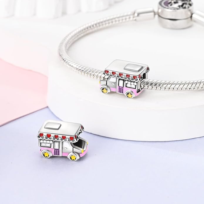 MULA 925 Sterling Silver Charms for Bracelets and Necklaces Family Letters Dangle Pendants Airplane Travel Beads Family Tree Jewelry Charms for Women