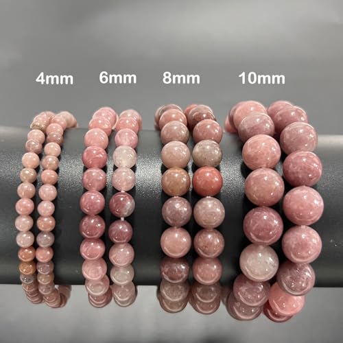 Natural Healing Gemstone Bracelet Handmade Yoga Stretch Elastic Bracelet Stress Relief Crystal Jewelry for Men and Women - color: Angel Quartz(Soothe the mood), size: 10mm