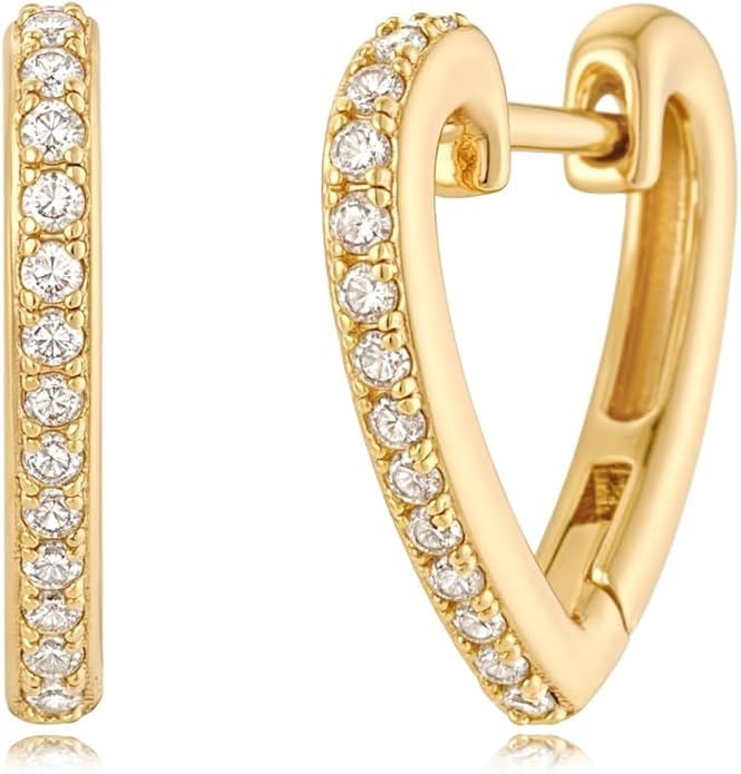 MYEARS Women Earrings Gold Huggie Hoop Ear Stud Cuff 14K Small Simple Hypoallergenic Everyday Jewelry