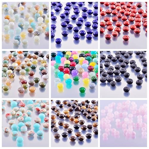 Rondelle Beads for Jewelry Making 5x8mm Natural Stone Beads 1 Strand 15.5inch Lentil Spacer Beads Rondelle Gemstone Bead Semi-Precious Stone Bead for Bracelet Necklace Crafts Green Aventurine - color: Green Aventurine Stone Beads