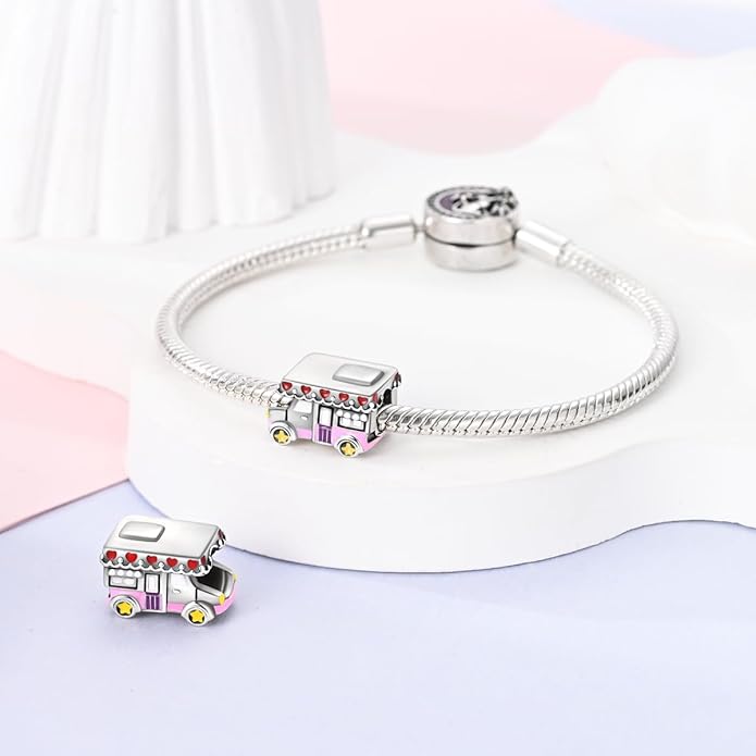 MULA 925 Sterling Silver Charms for Bracelets and Necklaces Family Letters Dangle Pendants Airplane Travel Beads Family Tree Jewelry Charms for Women