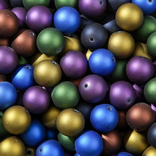 20mm Acrylic Beads 180pcs Dark Colors Round Bead Chunk Bubblegum Beads for Pen Bag Jewelry Making Necklace Bracelets(zgxp) - color: Navy&Tan