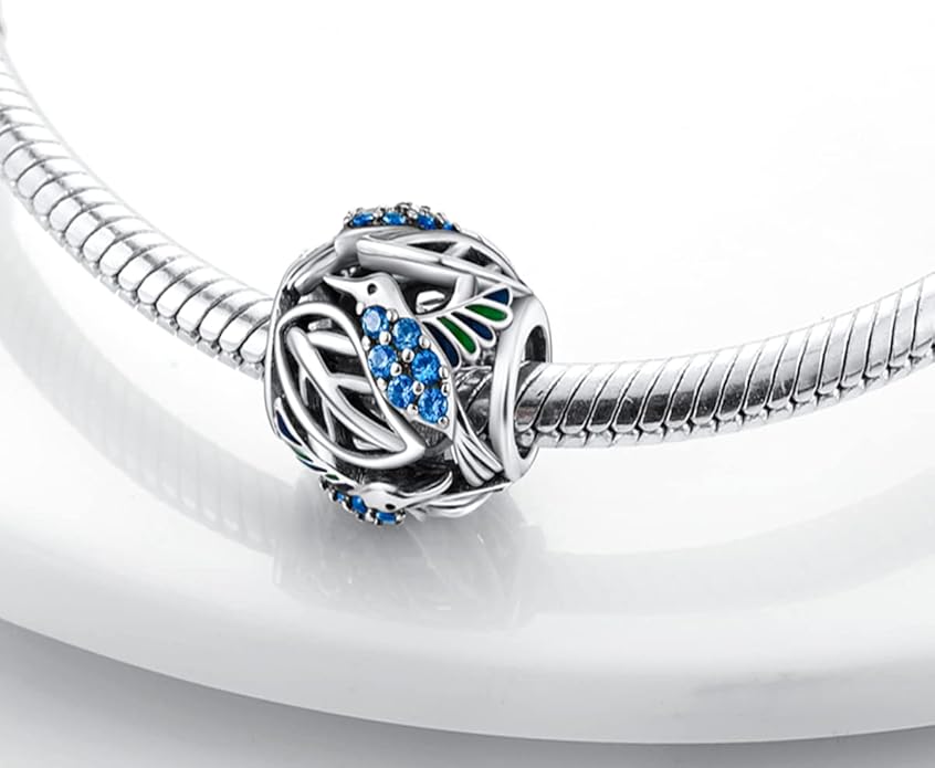 Parmuz 925 Sterling Silver Charm for Bracelet Necklace Dangle Love Mom Ocean travel Butterfly Party Charm Beads Pendants DIY Jewelry for Women