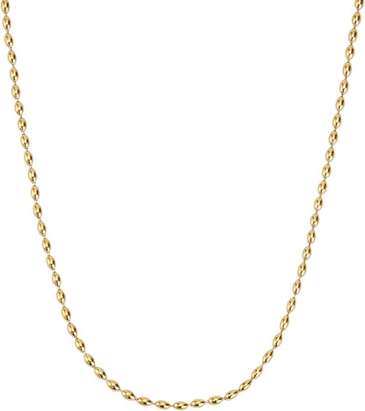 Hey Harper Gold Necklace For Women Trendy Necklace - 14K Golden PVD Coating Waterproof & Sweatproof Non Tarnish Jewelry Chain Necklaces